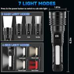 High Lumens Rechargeable Tactical Flashlight 2-Pack