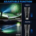 High Lumens Rechargeable Tactical Flashlight 2-Pack