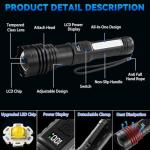 High Lumens Rechargeable Tactical Flashlight 2-Pack