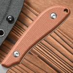 Micarta Fixed Blade Knife with AUS-10 Steel