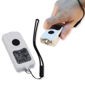 Compact White Stun Gun with LED Light