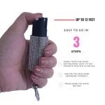 Bling Pepper Spray Keychain for Women's Safety