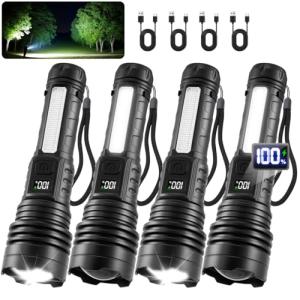 9900FL Rechargeable Tactical Flashlight 4-Pack