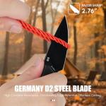 Tactical Fixed Blade Knife with Sheath - D2 Steel