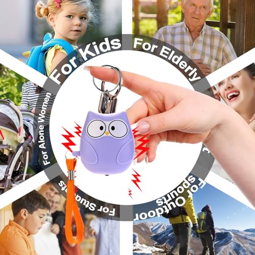 Personal Alarm Safe Sound for Women - 130dB Loud Siren with LED Light, Emergency Self-Defense Safety Alarm Keychain, Security Siren for Children, Elderly