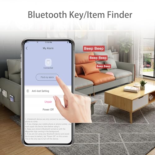5-in-1 Personal Safety Alarm Keychain for Women, 130dB SOS and Notify Emergency Contact by Email/SMS/Phone Call, GPS Location and Audio Recording, Bluetooth Item Finder, Gifts for Girls Girlfriend