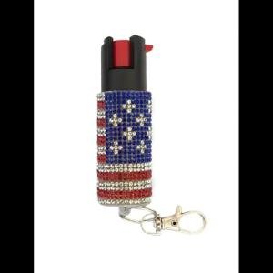 Self Defense Bling Pepper Spray with Leather Case