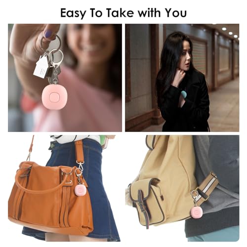 5-in-1 Personal Safety Alarm Keychain for Women, 130dB SOS and Notify Emergency Contact by Email/SMS/Phone Call, GPS Location and Audio Recording, Bluetooth Item Finder, Gifts for Girls Girlfriend