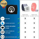 Coolfire - Vibrating Alarm Clock Sweatband, Silent Wake Yourself Up Wristband Vibrating Alarm Watch for Couples, Students, Easy to Set on User-Friendly App, Hearing Impaired, USB Chargeable (BLK)