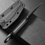 Ccanku C1140 Fixed Blade Claw Knife,D2 Blade G10 Handle EDC Tool Utility Knife for Outdoor, Survival, Hiking, Camping(Black)