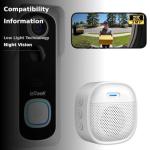 ieGeek Doorbell Camera Wireless No Subscription - Wireless Video Doorbell with Chime, Doorbell with Camera 1080P FHD, Voice Changer, 2-Way Audio, PIR Motion Detection, 2.4Ghz Wifi, Works with Alexa