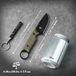 Kizer Cabox Fixed Blade Knife 3.35 Inches D2 Steel Fixed Blade Hunting Knife Micarta Handle with Sheath Pocket Knife1048A1