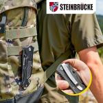 Steinbrucke Tactical Knife Pocket Knife Folding Stainless Steel 8Cr13Mov 3.4'' Blade, with Reversible Clip - Good Gift for Hunting Camping Survival Outdoor and Everyday Carry
