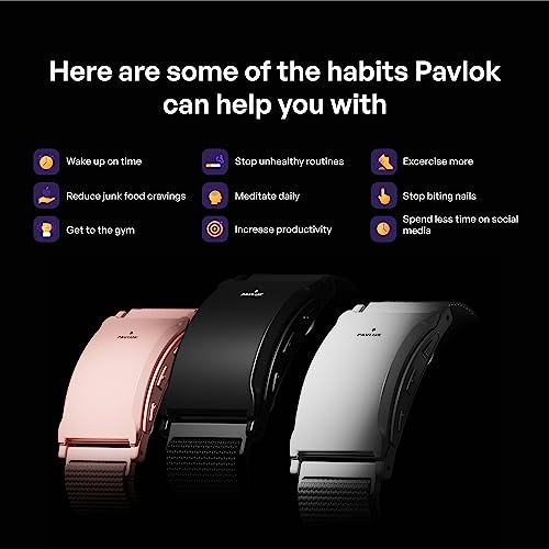 Pavlok 3 - Silent Alarm & Wearable Mindfulness Coach for Good Habits - Elevate Mindfulness, Create Good Habits - Track Steps, Activity, and Sleep Patterns