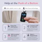 Smart Med Alert - Elderly Cellular Medical Alert Device | Wearable Panic Button Necklace | Medical Alert Systems for Seniors | Water Resistant with Built-in Fall Detection for Better Quality of Life