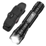 ULTRAFIRE Tactical Flashlight with Holster, Single Mode LED Flashlight 1000 High Lumen Duty Flashlights with Belt Holster and Charger, Bright Small Flash Light WF-501B
