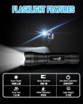 ULTRAFIRE Tactical Flashlight with Holster, Single Mode LED Flashlight 1000 High Lumen Duty Flashlights with Belt Holster and Charger, Bright Small Flash Light WF-501B