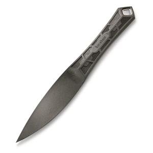 Kershaw Interval Fixed Blade Knife, 3.5 inch Blade Made with PA-66 Nylon, Blunt Edge with Sharp Point, Project Atom, Black