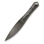 Kershaw Interval Fixed Blade Knife, 3.5 inch Blade Made with PA-66 Nylon, Blunt Edge with Sharp Point, Project Atom, Black