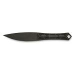 Kershaw Interval Fixed Blade Knife, 3.5 inch Blade Made with PA-66 Nylon, Blunt Edge with Sharp Point, Project Atom, Black