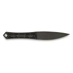Kershaw Interval Fixed Blade Knife, 3.5 inch Blade Made with PA-66 Nylon, Blunt Edge with Sharp Point, Project Atom, Black