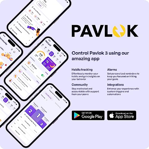 Pavlok 3 - Silent Alarm & Wearable Mindfulness Coach for Good Habits - Elevate Mindfulness, Create Good Habits - Track Steps, Activity, and Sleep Patterns
