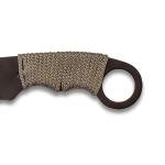 Master USA MU-1119GC Tactical Neck Knife, Black Blade, Cord-Wrapped Steel Handle, 6.75-Inch Overall, Grey Camo