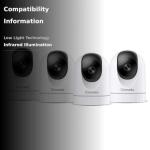 Cinnado 2K Home Security Cameras-2.4Ghz WiFi Indoor Camera with 360° Motion Detection for Pets/Nanny/Baby/Dog, 2 Way Audio, 24/7 SD Card Storage, Cloud Storage, Works with Alexa & Google Home, 4 Pack