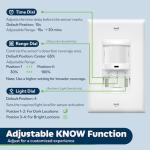 TOPGREENER in-Wall PIR Motion Sensor Light Switch, Occupancy Sensor Switch, On/Off Override, 4A, 400W, Single Pole, Neutral Wire Required, TSOS5-W, White, 2 Pack
