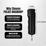 Police Magnum Keychain Pepper Spray Flip Top Safety- Maximum Heat Strength OC with Dye- Tactical Women & Men's Self Defense- Made in The USA- 3 Pack Black FT