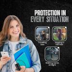 Police Magnum Keychain Pepper Spray Flip Top Safety- Maximum Heat Strength OC with Dye- Tactical Women & Men's Self Defense- Made in The USA- 3 Pack Black FT