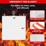 SecuCaptain 2-Pack Fire Blanket for Emergency Safety