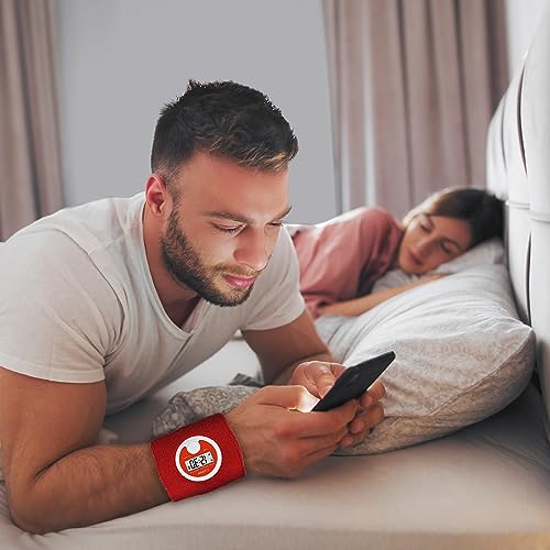 Coolfire - Vibrating Alarm Clock Sweatband, Silent Wake Yourself Up Wristband Vibrating Alarm Watch for Couples, Students, Easy to Set on User-Friendly App, Hearing Impaired, USB Chargeable ((Purple)