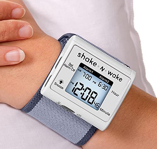 Tech Tools Vibrating Alarm Clock - Shake N Wake - Silent Alarm Wristband Watch - with Dual Alarms
