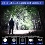 JAY-PARK 10000 Lumen Rechargeable Flashlight with Zoom