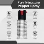 FURY Rhinestone Pepper Spray - Stylish Self Defense