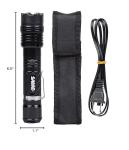 SABRE 2-in-1 Tactical Stun Gun with LED Flashlight, Self Defense Stun Gun with 2.517 µC Charge Produces Intolerable Pain, 130 Lumen LED Light, Safety Switch, Belt Holster, Rechargeable Battery