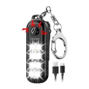 TECKNET 130dB Rechargeable Personal Alarm Keychain