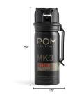 POM MK3 Pepper Spray, Belt Clip Model - Maximum Strength, Flip Top Safety 360° Performance, 18-20-Foot Range, Powerful, Accurate Stream