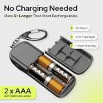 Personal Alarm Keychain for Women Self Defense - Loud Safety Whistle Alert Device with LED Light – 130 dB Emergency Security Handheld Siren Key Chain by WETEN, Black