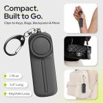 Personal Alarm Keychain for Women Self Defense - Loud Safety Whistle Alert Device with LED Light – 130 dB Emergency Security Handheld Siren Key Chain by WETEN, Black