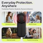 Personal Alarm Keychain for Women Self Defense - Loud Safety Whistle Alert Device with LED Light – 130 dB Emergency Security Handheld Siren Key Chain by WETEN, Black