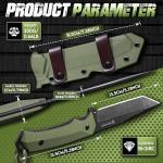 Dragon Creek Full Tang Green Fixed Blade Knife