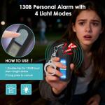 130dB Personal Safety Alarm with Strobe Light