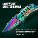 Rainbow Pocket Knife with Glass Breaker and Cutter