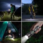 Rechargeable Mini LED Flashlights with Clip - 2 Pack