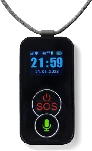 Stay Safe Alert - Elderly Cellular Medical Alert Device| Better Quality of Life | Wearable Panic Button Necklace | Medical Alert Systems for Seniors | Water Resistant with Built-in Fall Detector