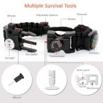 20-in-1 Paracord Survival Bracelet with LED Light