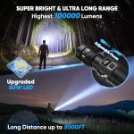Super Bright 3000 Lumens Rechargeable LED Flashlight