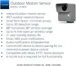 YoLink LoRa Smart Outdoor Motion Detector Sensor, Driveway Alert, Property Invasion/Tresspassing Detector, 1/4 Mile Open Air Range, Email/SMS/Push Alerts, Alexa, IFTTT, Home Assistant (Hub Required)